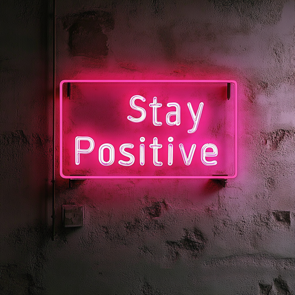 Stay Positive - Pink Neon Sign, 24 Inches