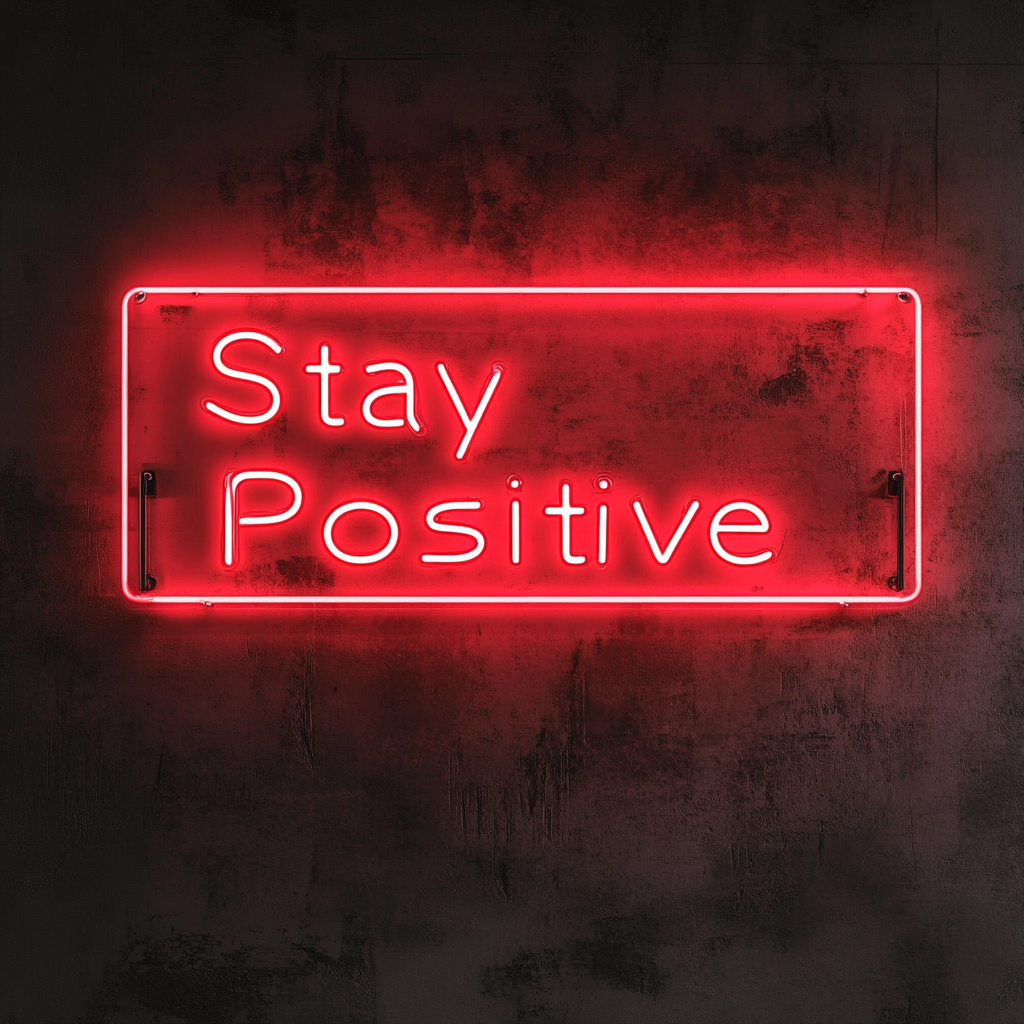 Stay Positive - Red Neon Sign, 18 Inches