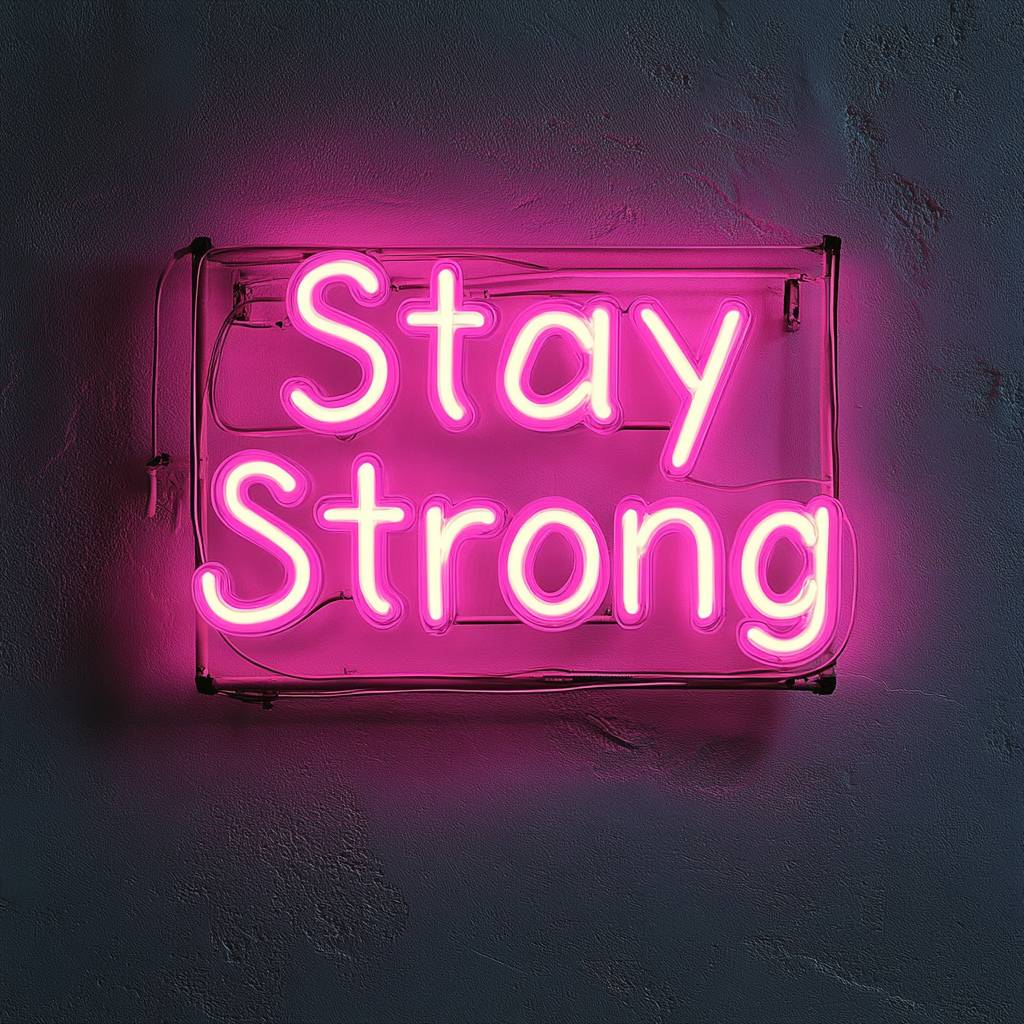 Stay Strong - Pink Neon Sign, 18 Inches