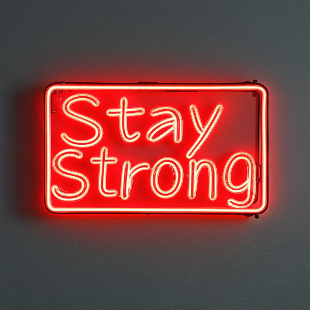 Stay Strong - Red Neon Sign, 24 Inches