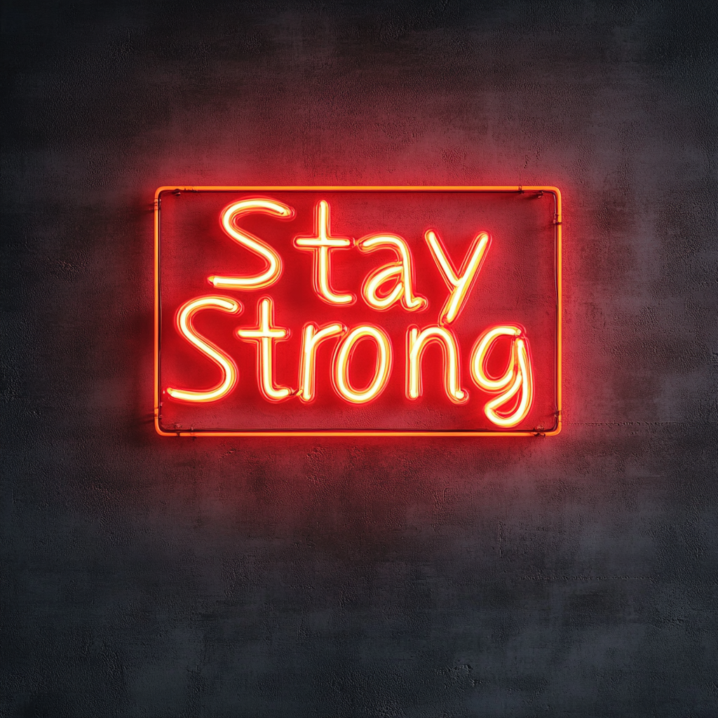 Stay Strong - Red Neon Sign, 24 Inches