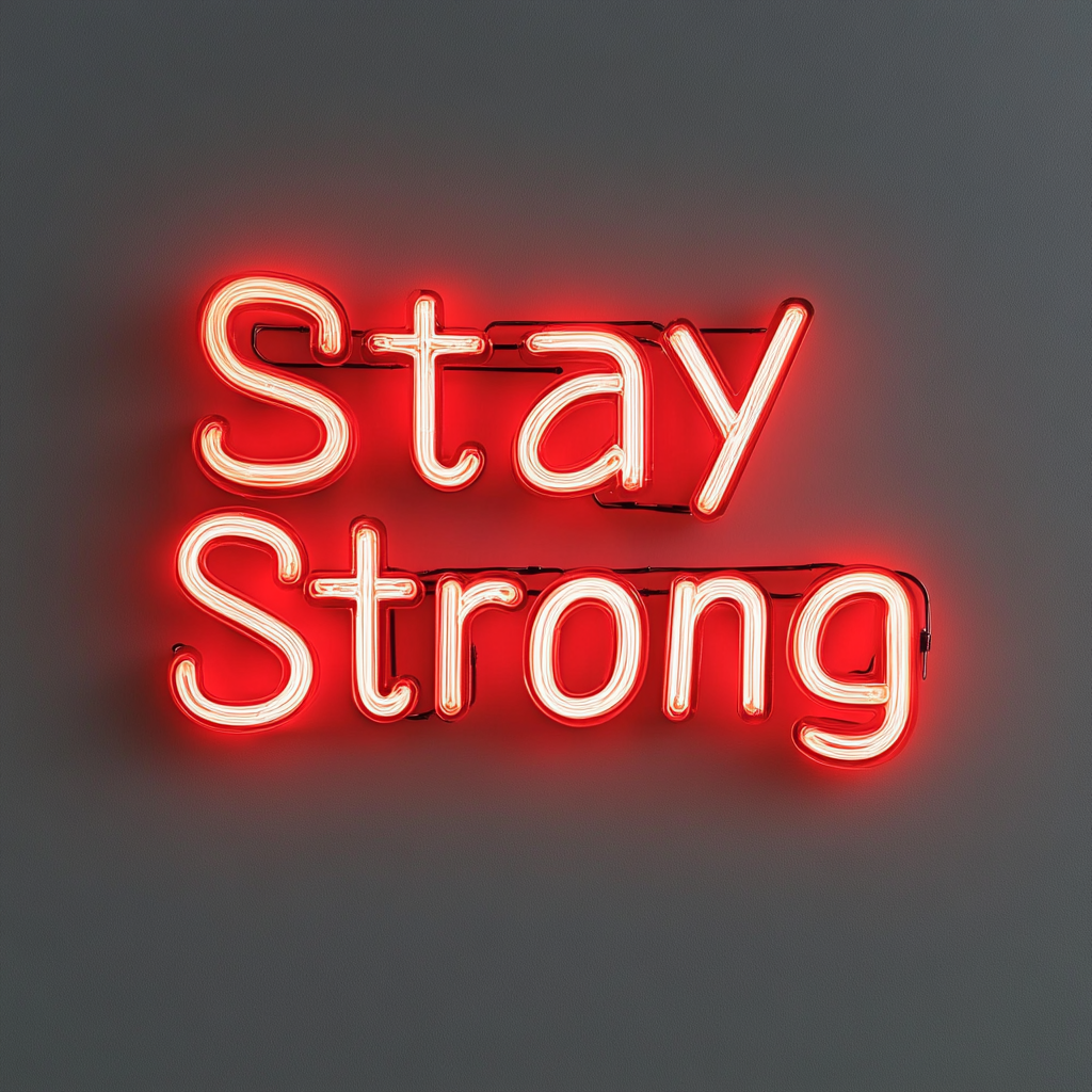 Stay Strong - Red Neon Sign, 24 Inches
