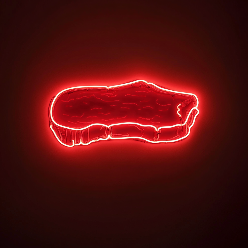 Steak - Red Neon Sign, 18 Inches