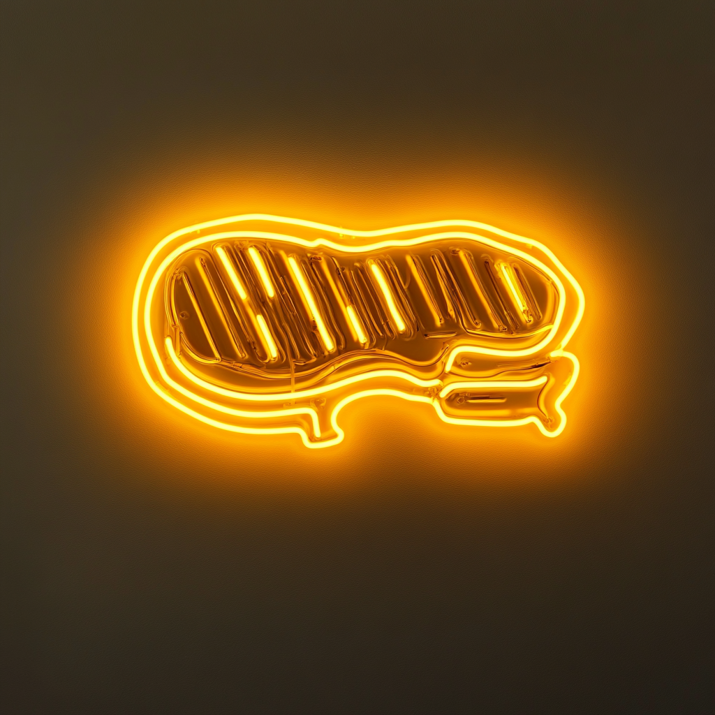 Steak on Grill - Yellow Neon Sign, 24 Inches