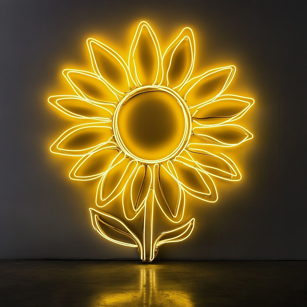 Sunflower - Yellow Neon Sign, 24 Inches
