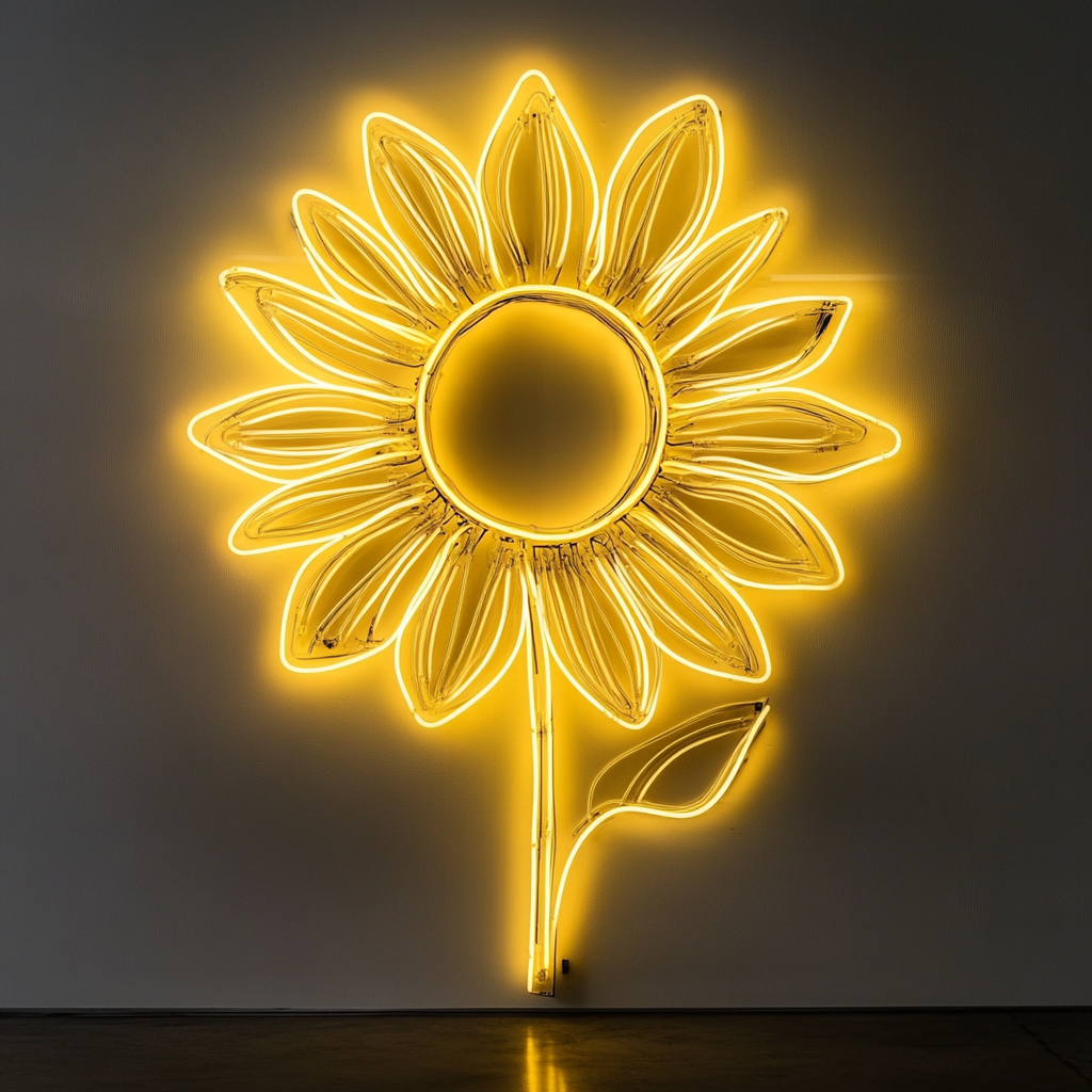Sunflower - Yellow Neon Sign, 24 Inches