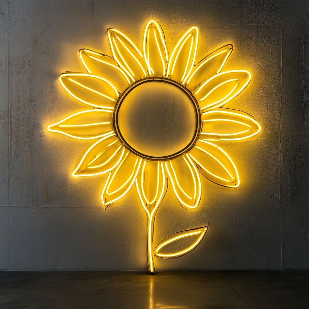 Sunflower - Yellow Neon Sign, 24 Inches