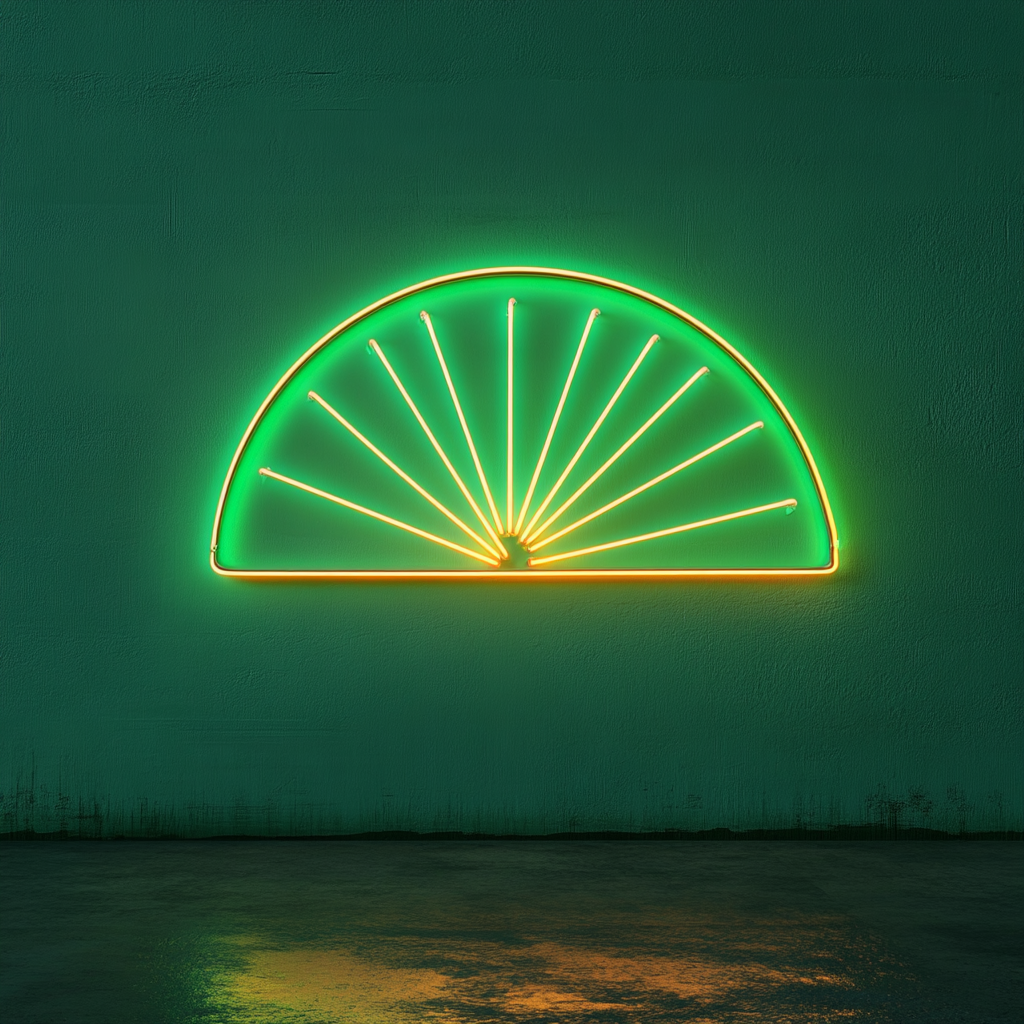 Sunrise - Green Neon Sign, 24 Inches