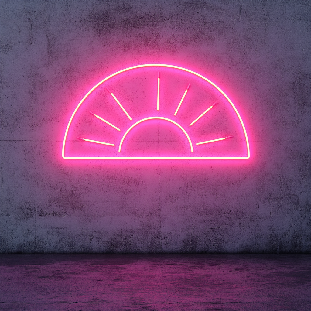 Sunrise - Pink Neon Sign, 24 Inches