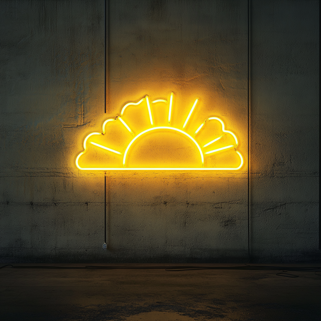Sunrise - Yellow Neon Sign, 24 Inches