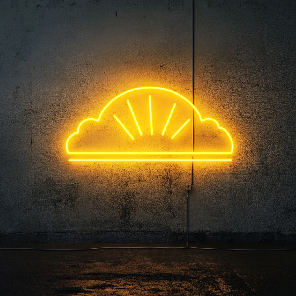 Sunrise - Yellow Neon Sign, 24 Inches