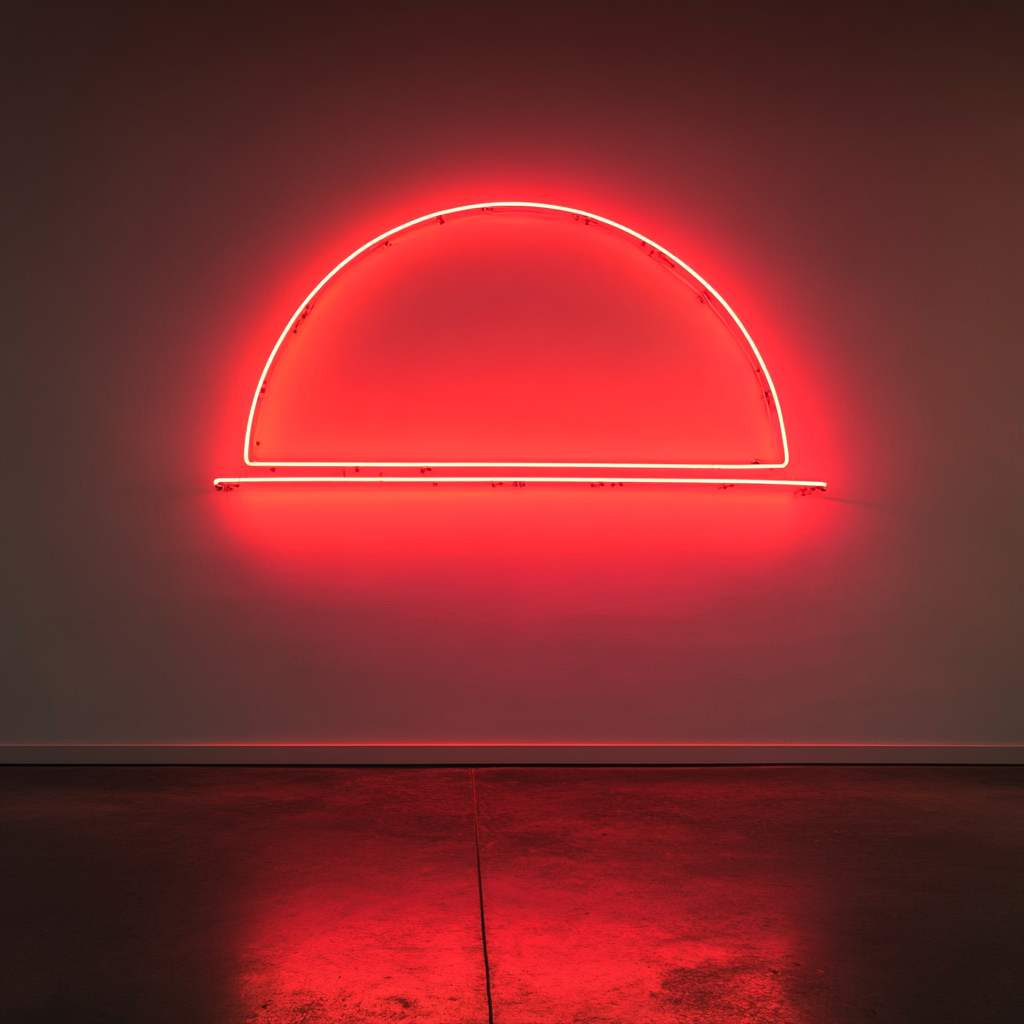 Sunset Horizon - Red Neon Sign, 18 Inches