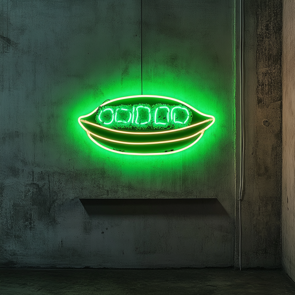Sushi Plate - Green Neon Sign, 24 Inches