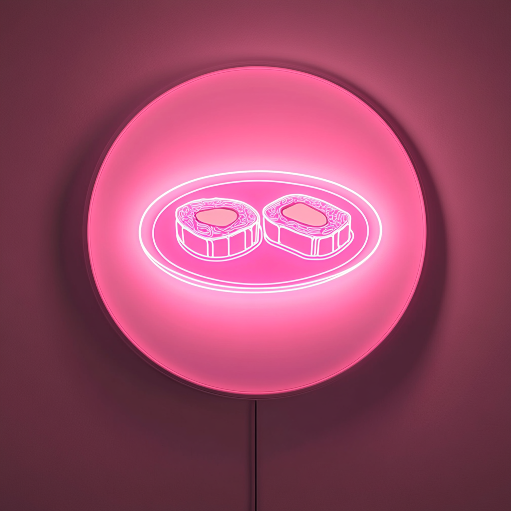 Sushi Plate - Pink Neon Sign, 24 Inches