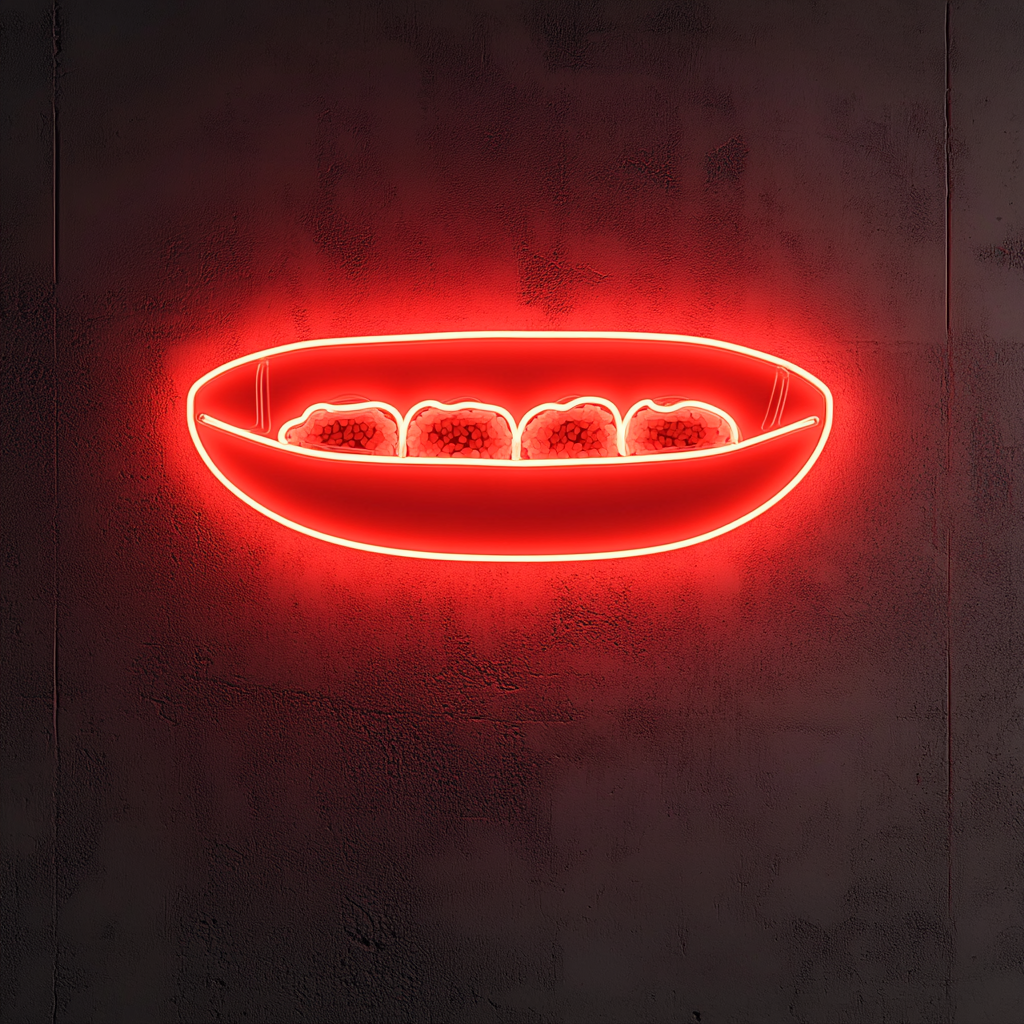 Sushi Plate - Red Neon Sign, 24 Inches