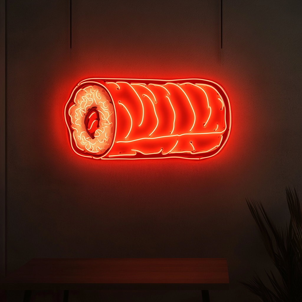 Sushi Roll - Red Neon Sign, 18 Inches
