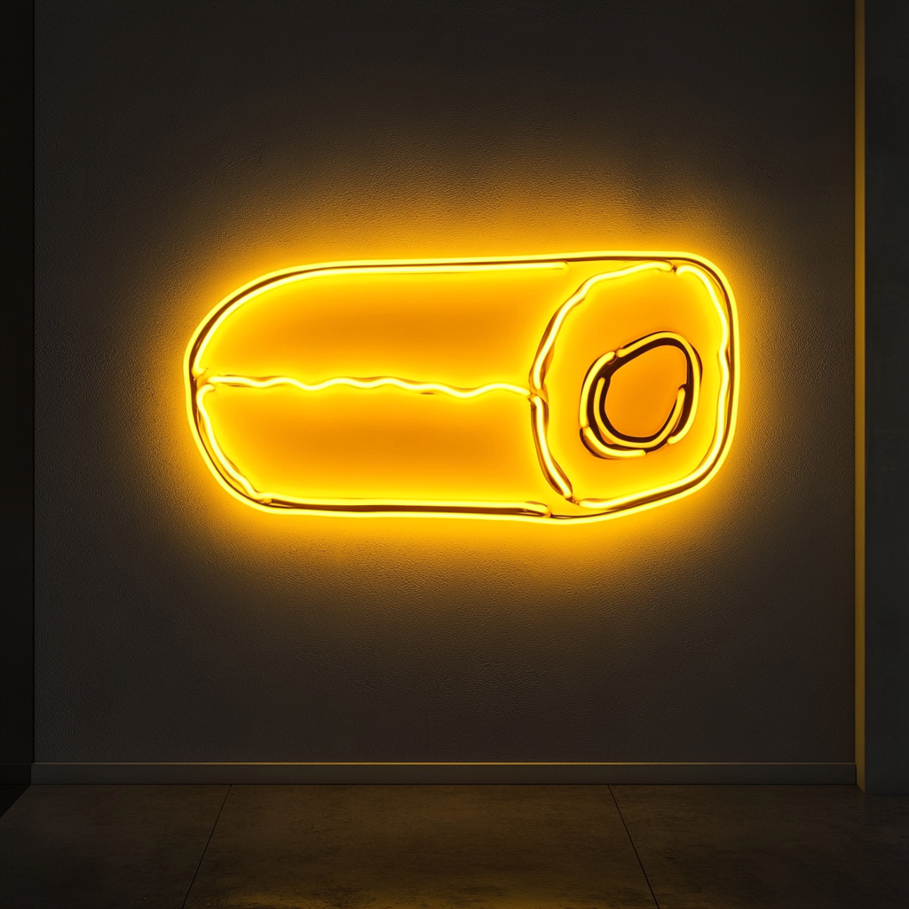 Sushi Roll - Yellow Neon Sign, 24 Inches