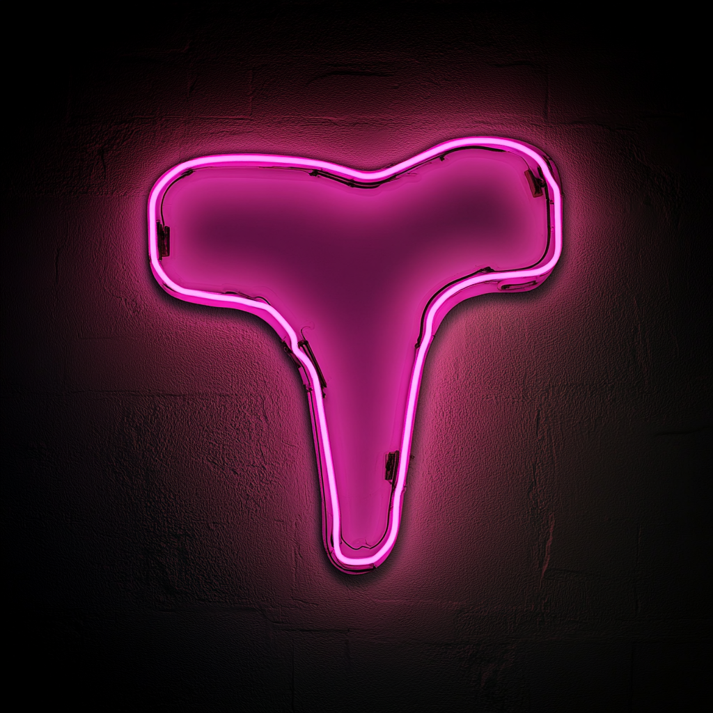 T-Bone Steak - Pink Neon Sign, 18 Inches