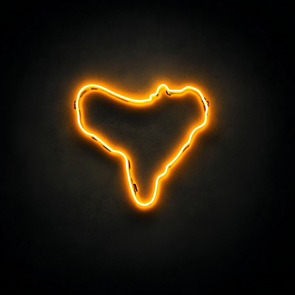 T-Bone Steak - Yellow Neon Sign, 18 Inches