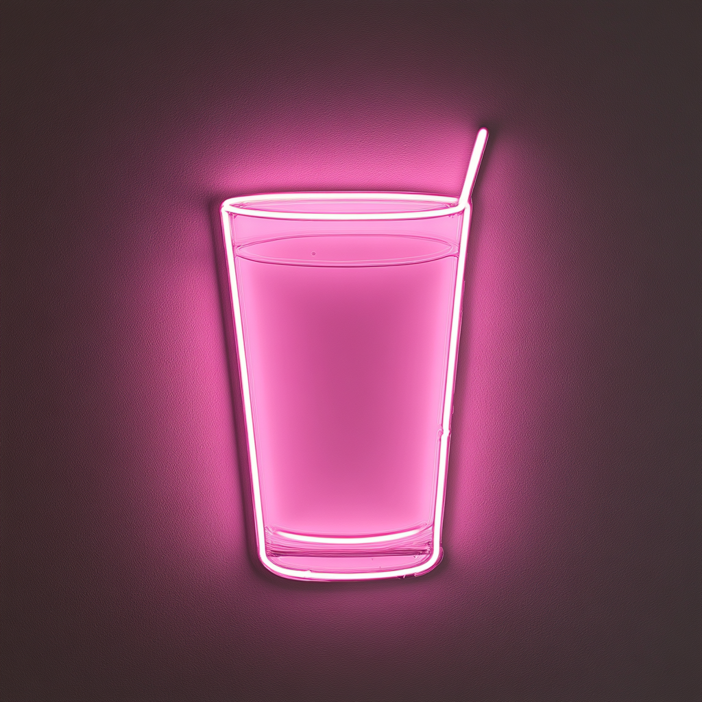 Tequila Shot - Pink Neon Sign, 18 Inches