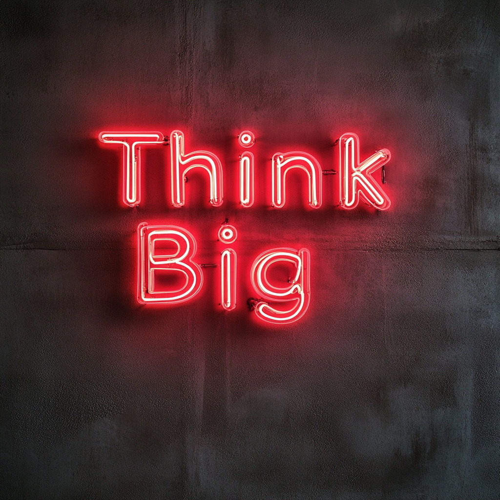 "Think Big" - Red Neon Sign, 18 Inches