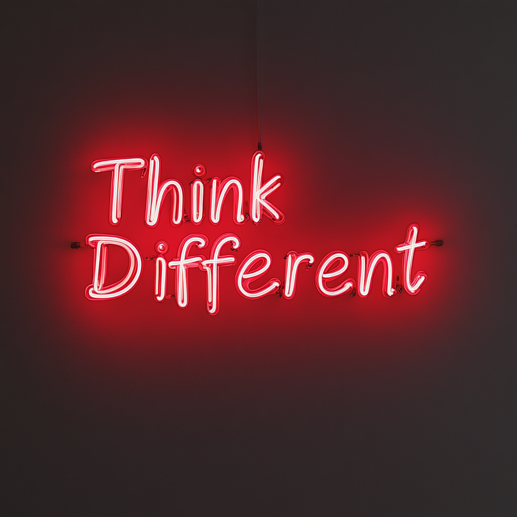"Think Different" - Red Neon Sign, 18 Inches