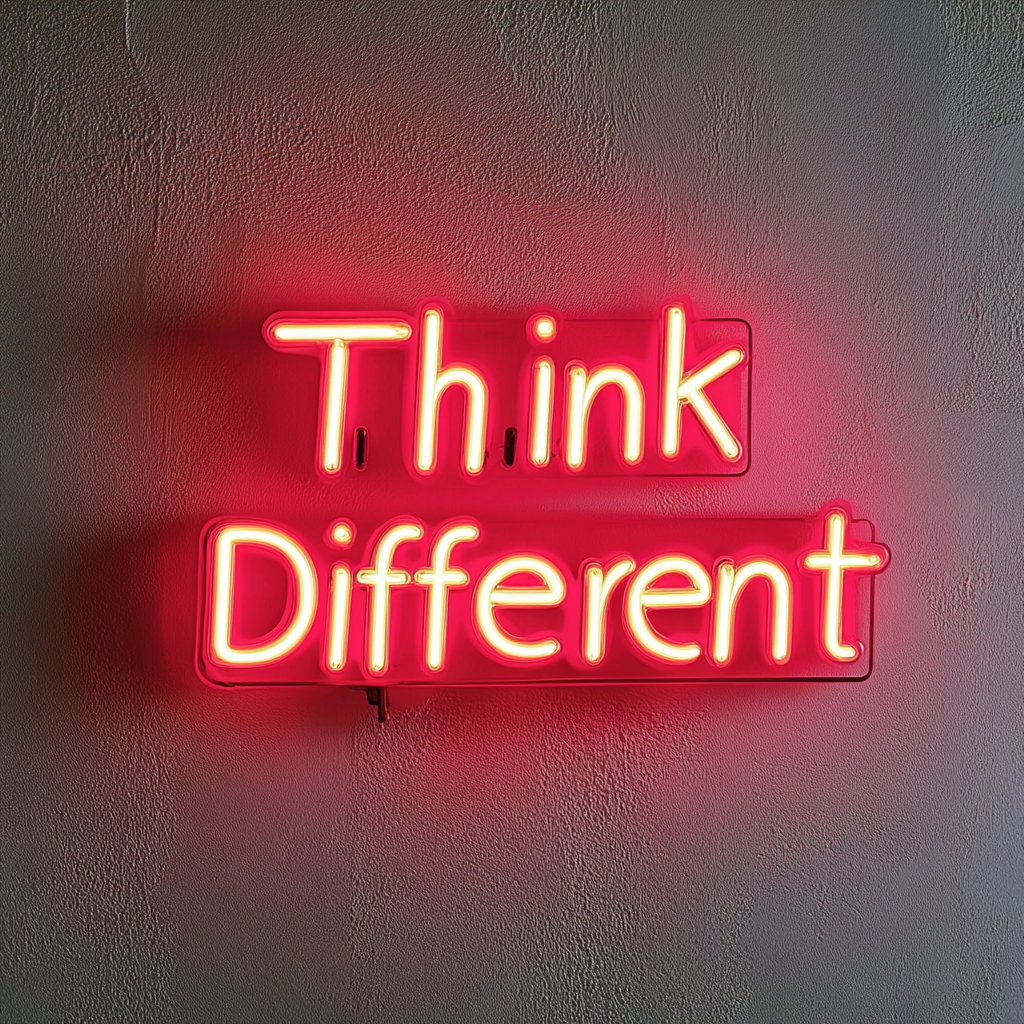 "Think Different" - Red Neon Sign, 18 Inches