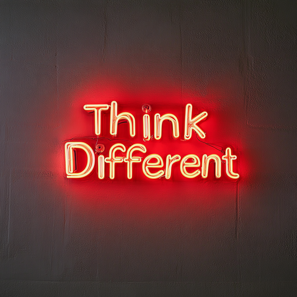 "Think Different" - Red Neon Sign, 24 Inches