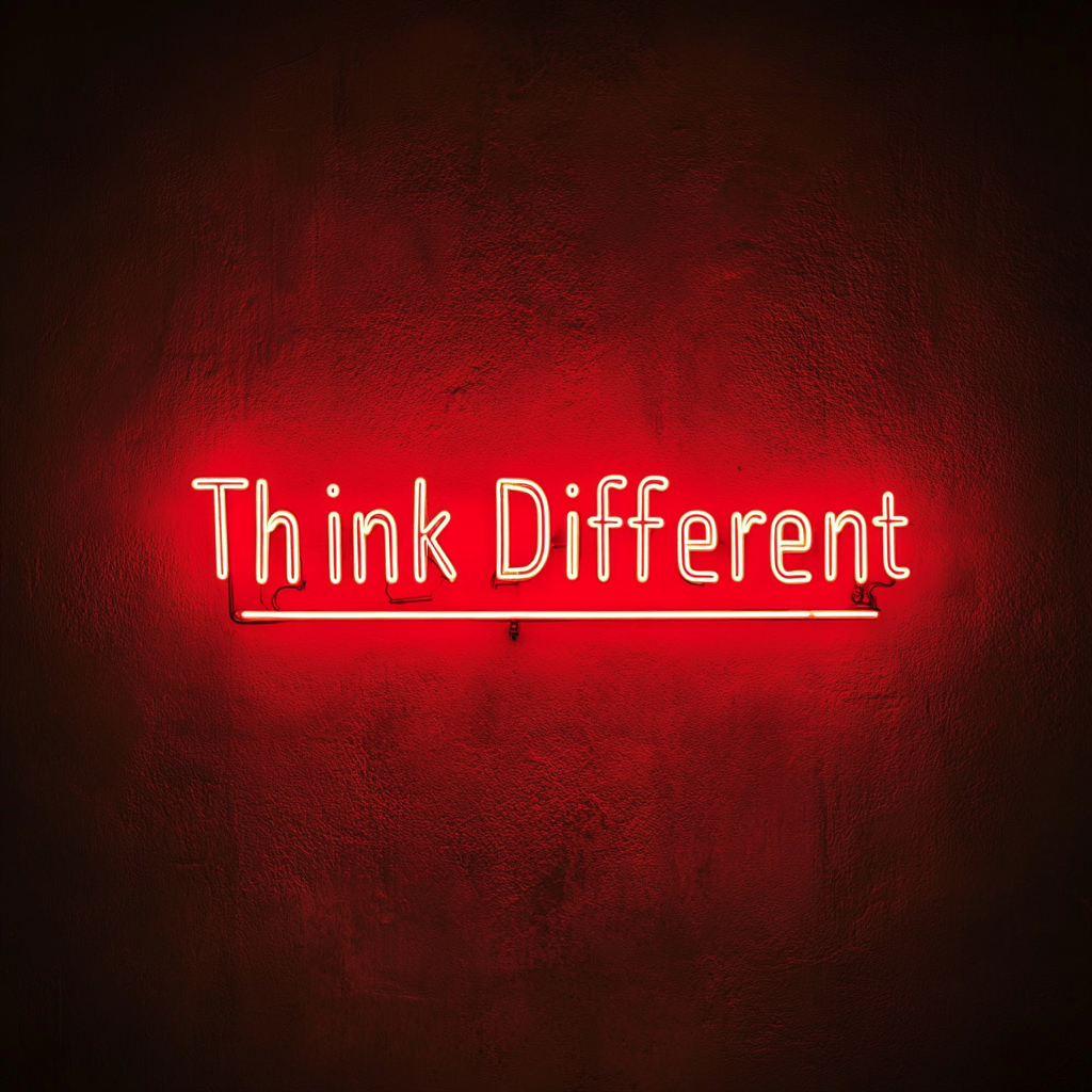 "Think Different" - Red Neon Sign, 18 Inches