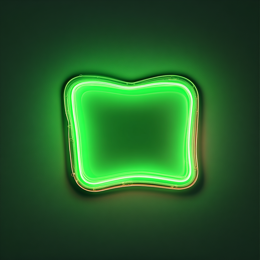 Toasted Sandwich - Green Neon Sign, 18 Inches