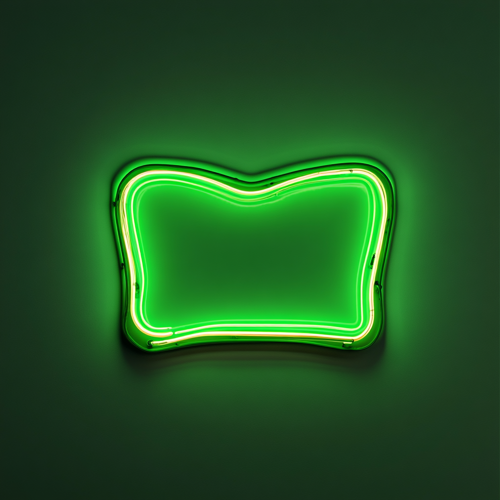 Toasted Sandwich - Green Neon Sign, 24 Inches