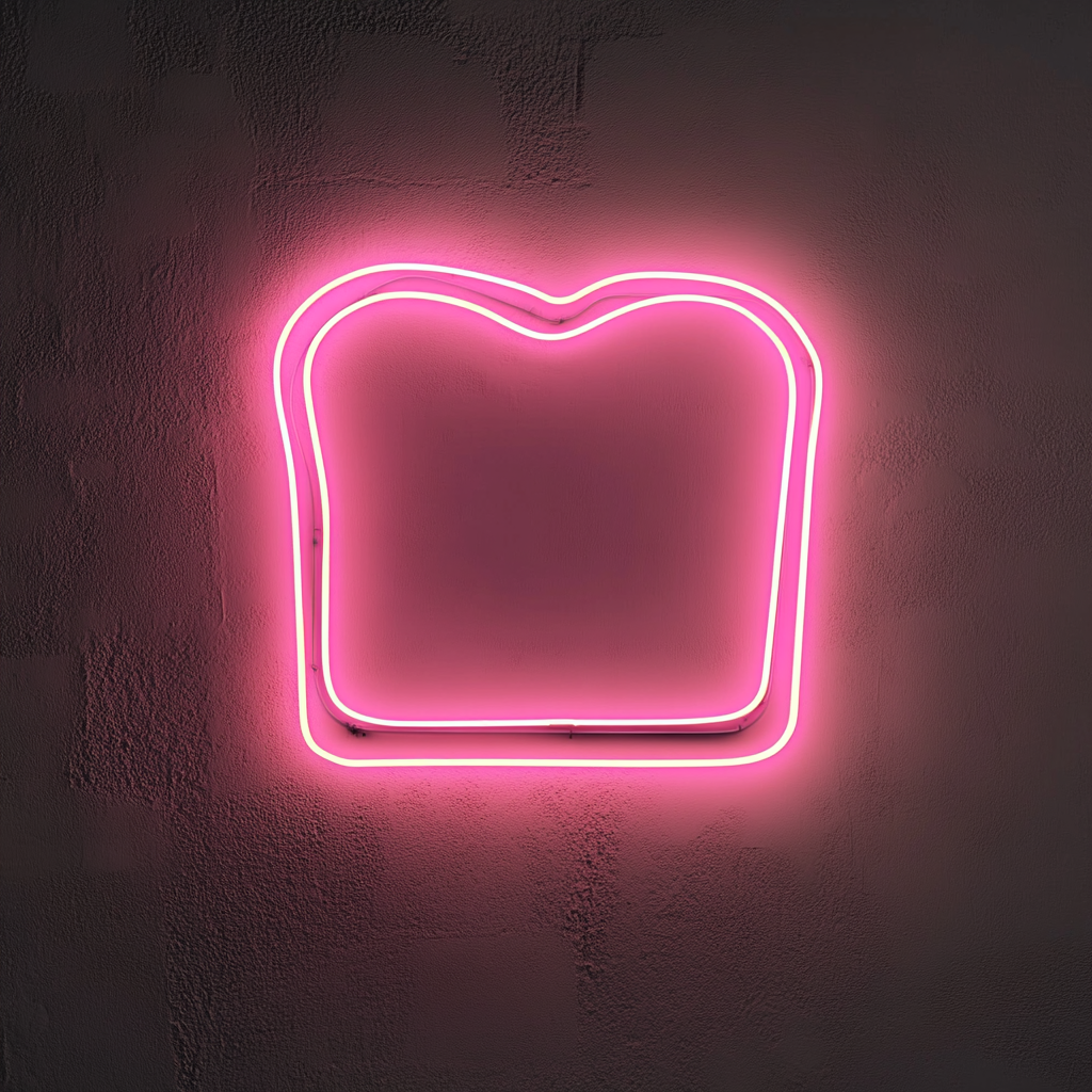 Toasted Sandwich - Pink Neon Sign, 24 Inches