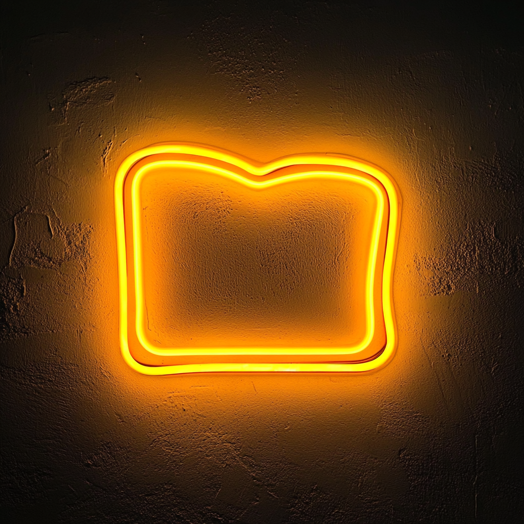 Toasted Sandwich - Yellow Neon Sign, 18 Inches