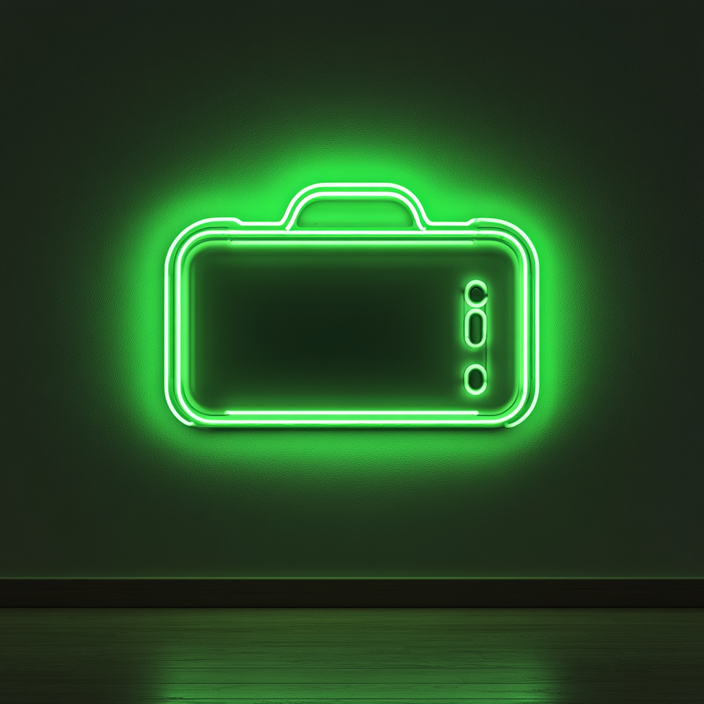 Toaster - Green Neon Sign, 18 Inches