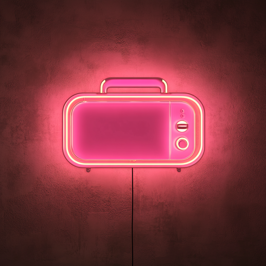Toaster - Pink Neon Sign, 18 Inches