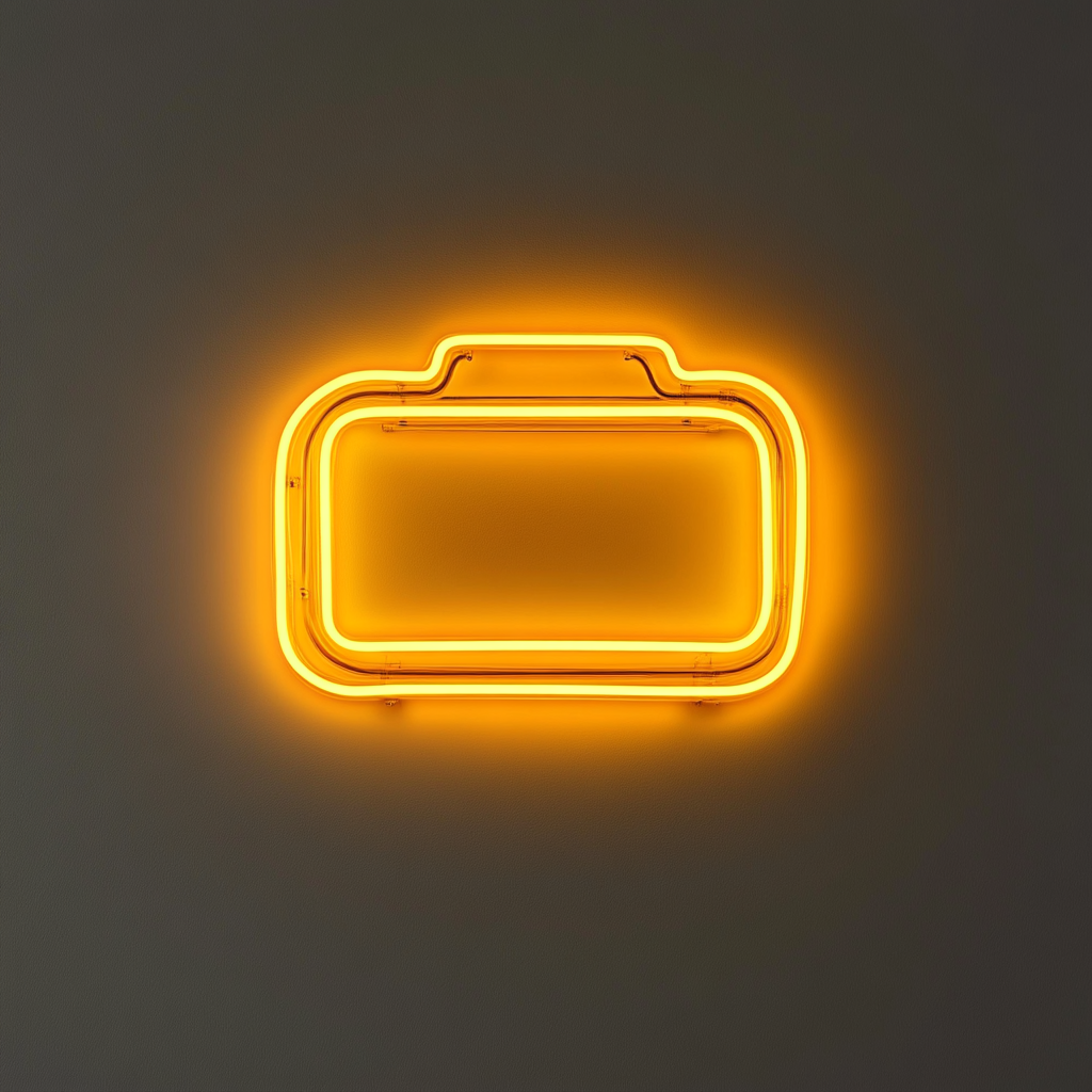 Toaster - Yellow Neon Sign, 18 Inches