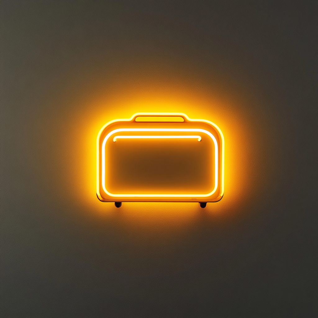 Toaster - Yellow Neon Sign, 18 Inches