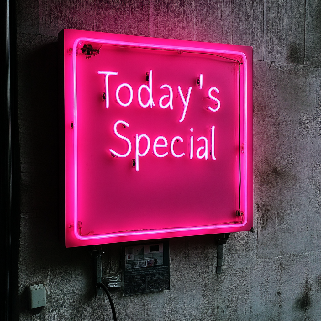 "Today's Special" - Pink Neon Sign, 18 Inches