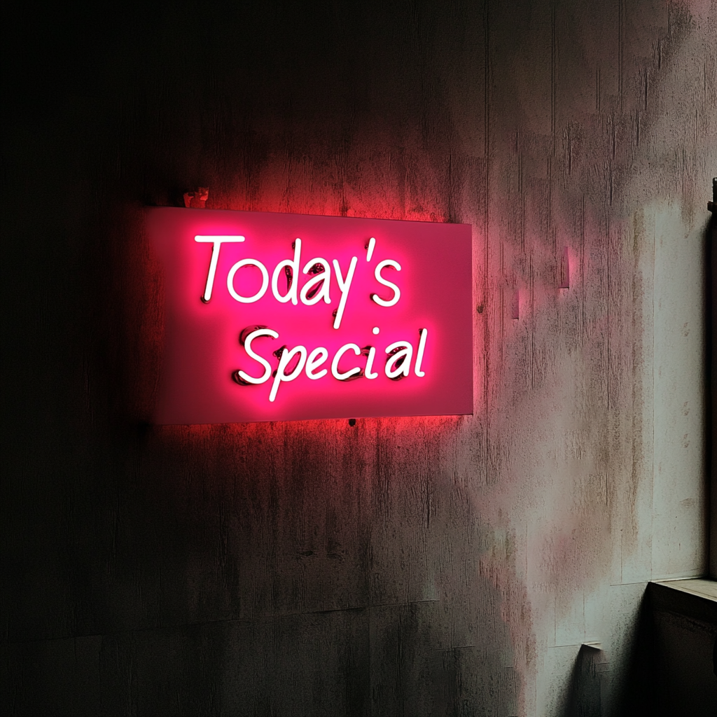 "Today's Special" - Pink Neon Sign, 18 Inches