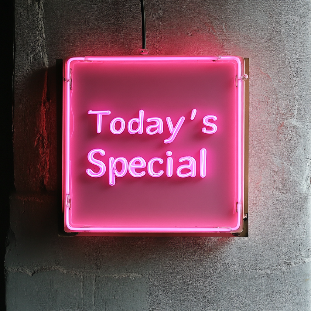 "Today's Special" - Pink Neon Sign, 18 Inches