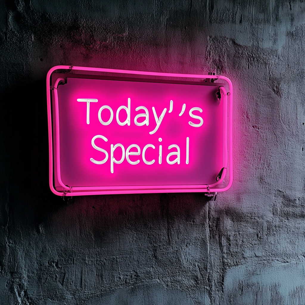 "Today's Special" - Pink Neon Sign, 18 Inches