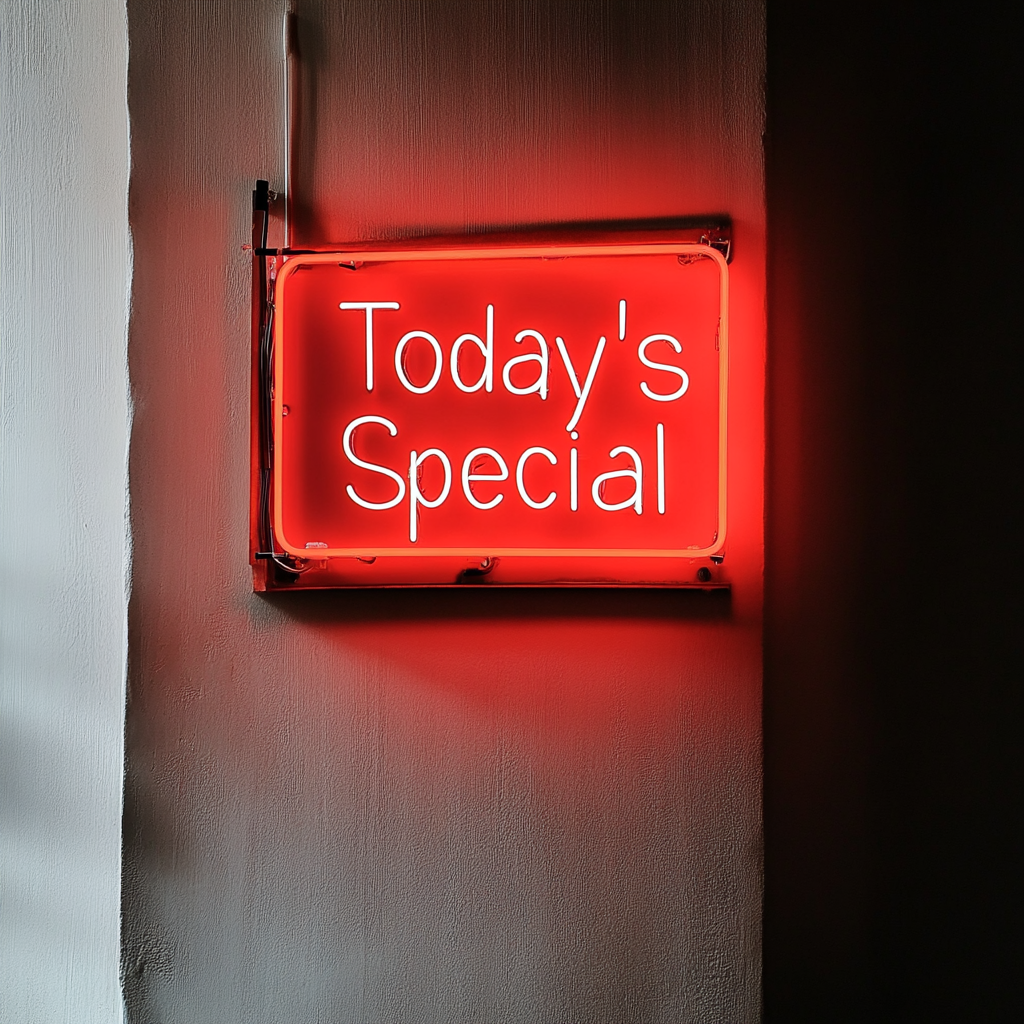 "Today's Special" - Red Neon Sign, 24 Inches