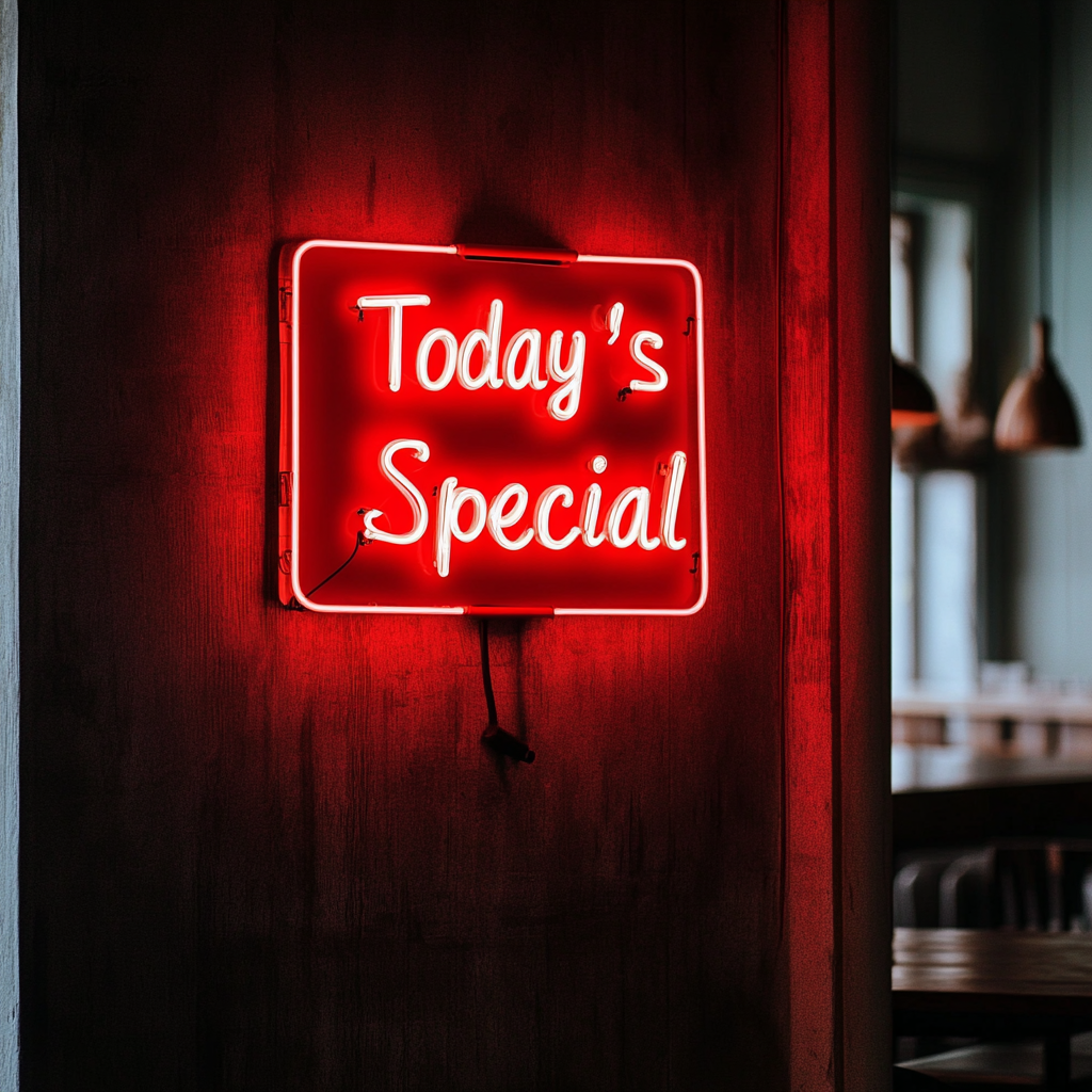 "Today's Special" - Red Neon Sign, 24 Inches