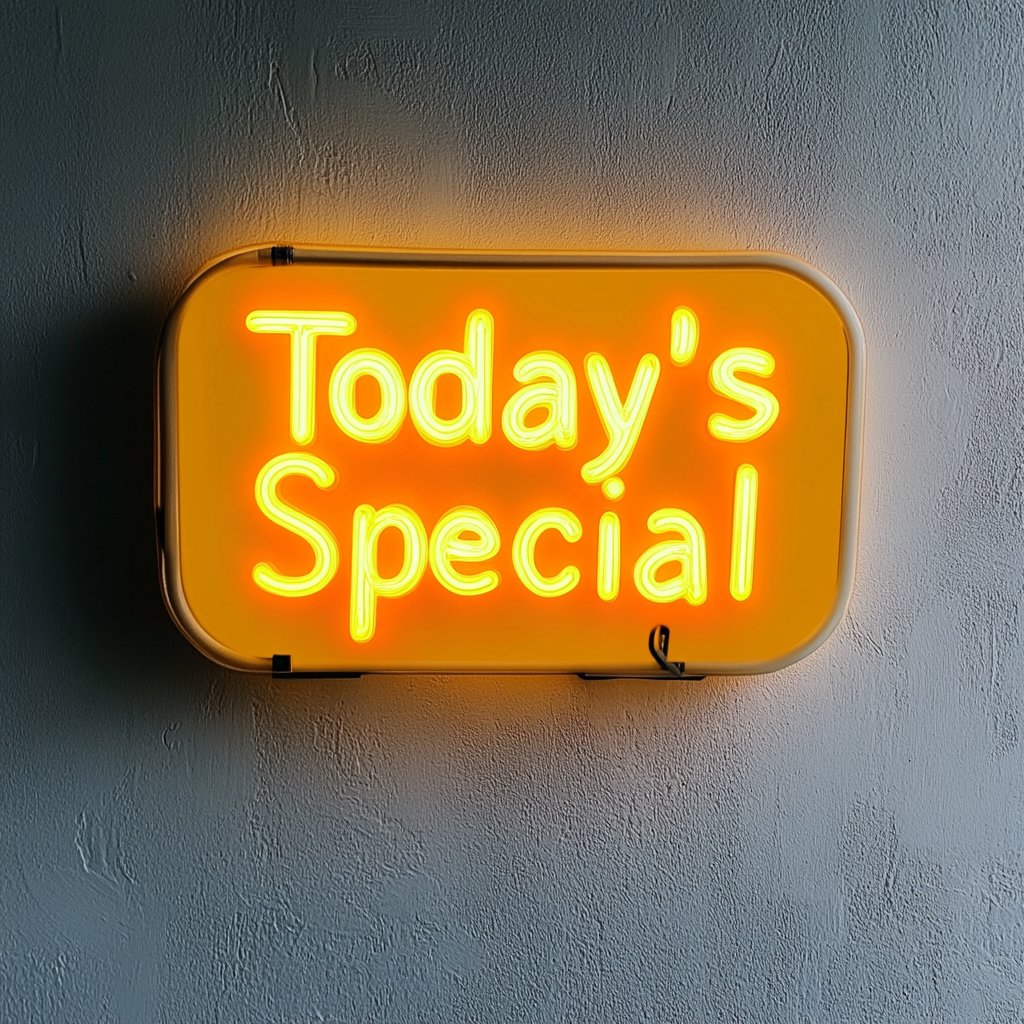 "Today's Special" - Yellow Neon Sign, 24 Inches