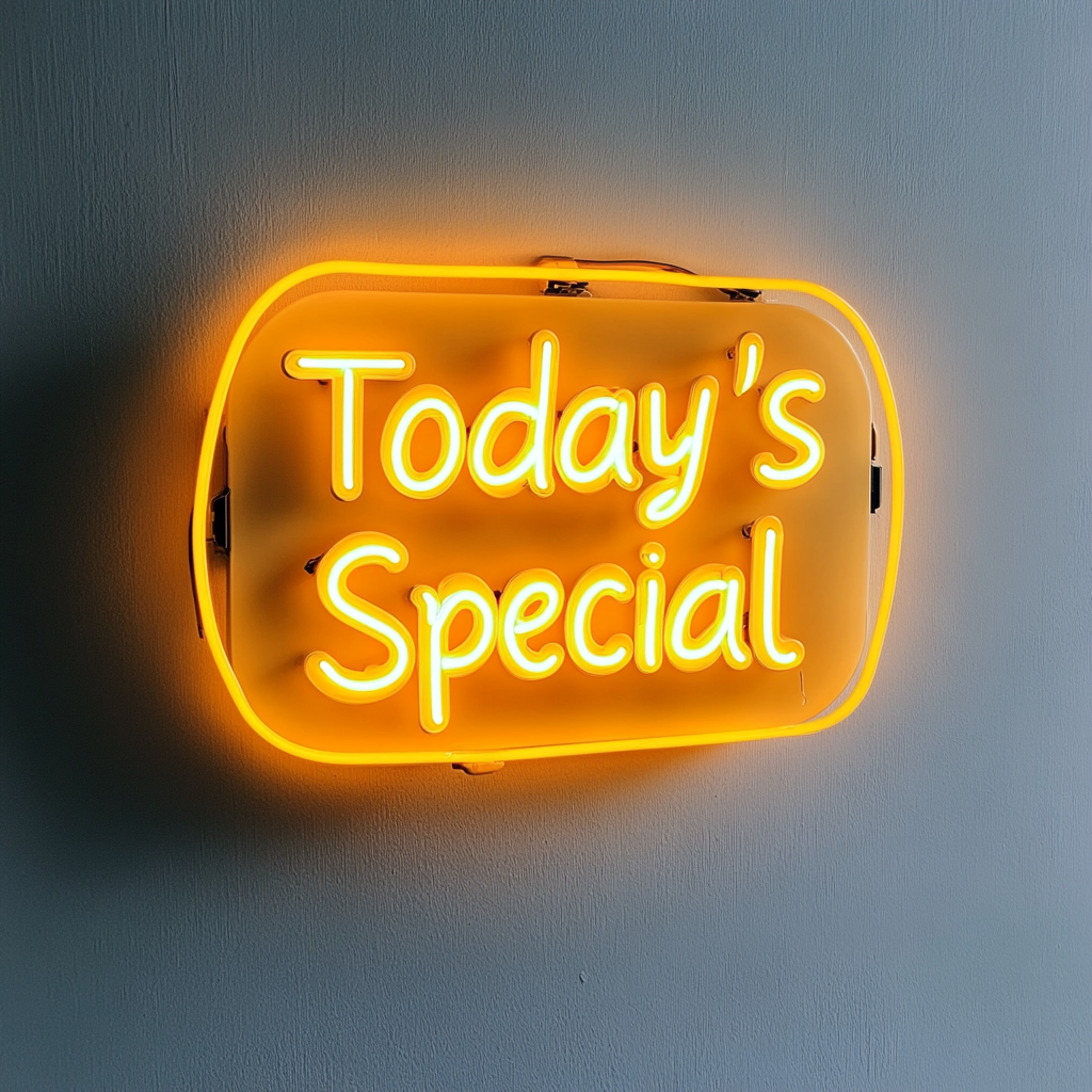 "Today's Special" - Yellow Neon Sign, 24 Inches