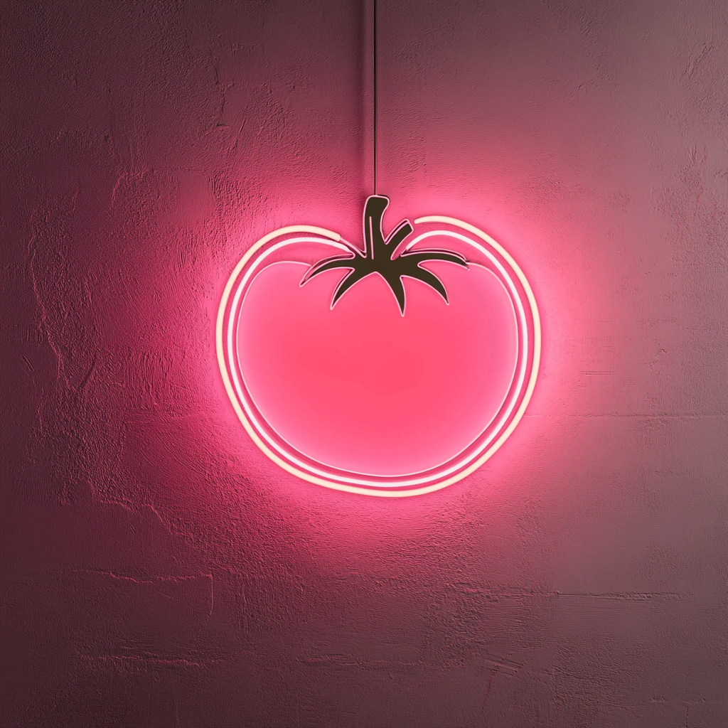 Tomato - Pink Neon Sign, 18 Inches