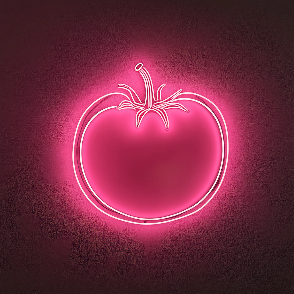 Tomato - Pink Neon Sign, 24 Inches