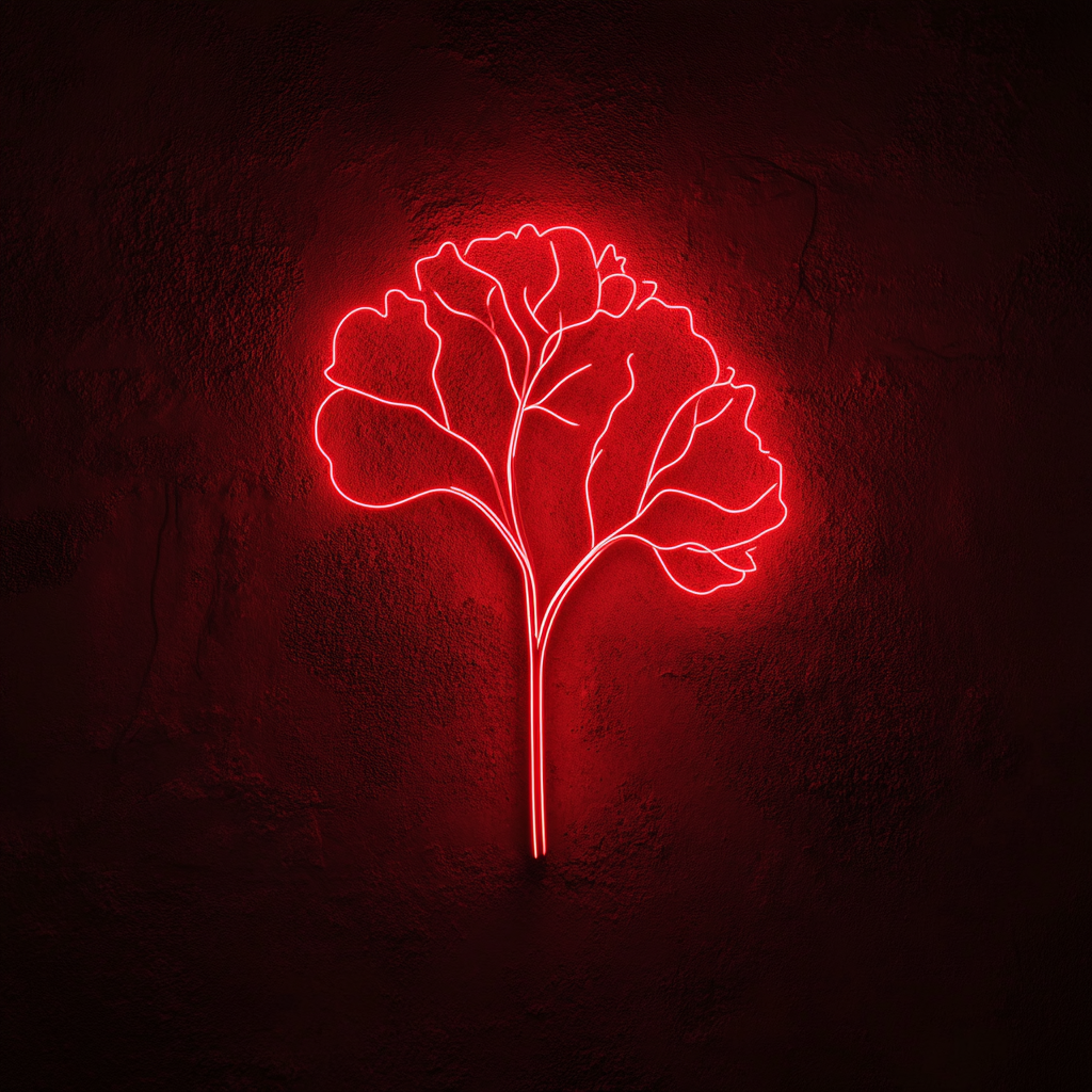 Tree Silhouette - Red Neon Sign, 18 Inches