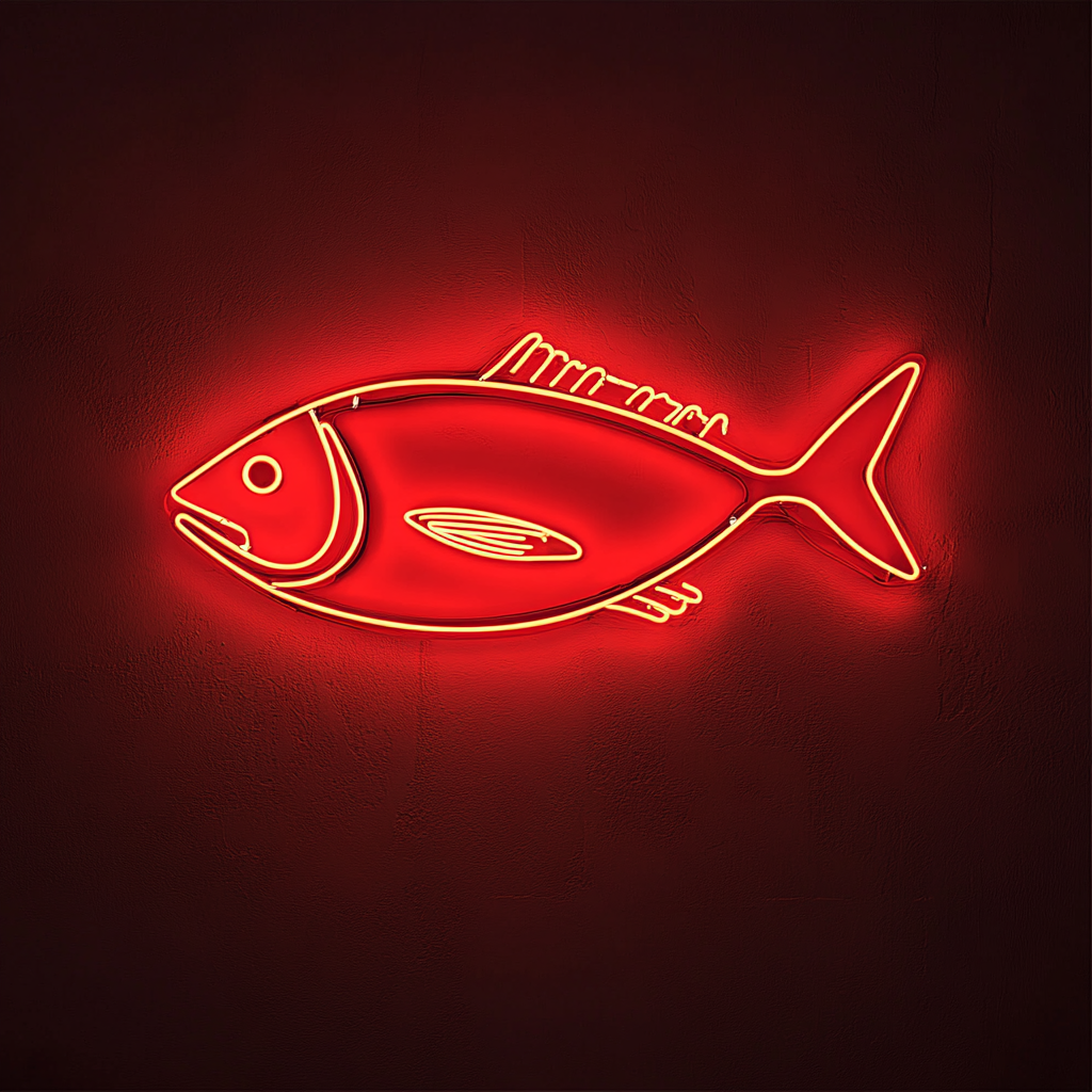 Tuna Steak - Red Neon Sign, 18 Inches