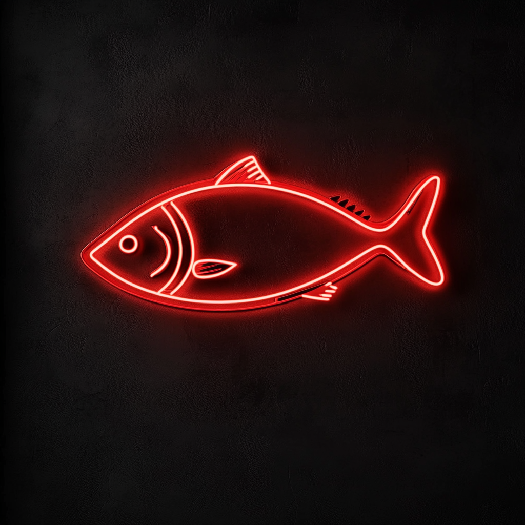 Tuna Steak - Red Neon Sign, 24 Inches